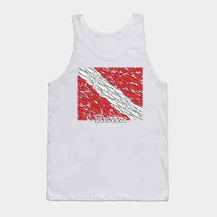 Scuba Diving Flag Barbados Tank Top